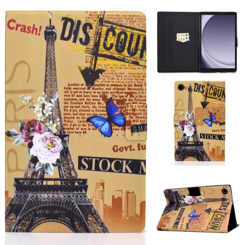 Housse Samsung Galaxy Tab A11 / A9 Tour Eiffel Vintage