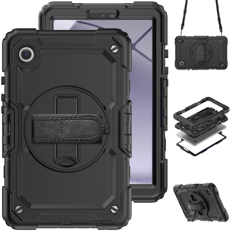 Coque Samsung Galaxy Tab A9 Ultra Résistante avec Protecteur d'Écran et Bandoulière