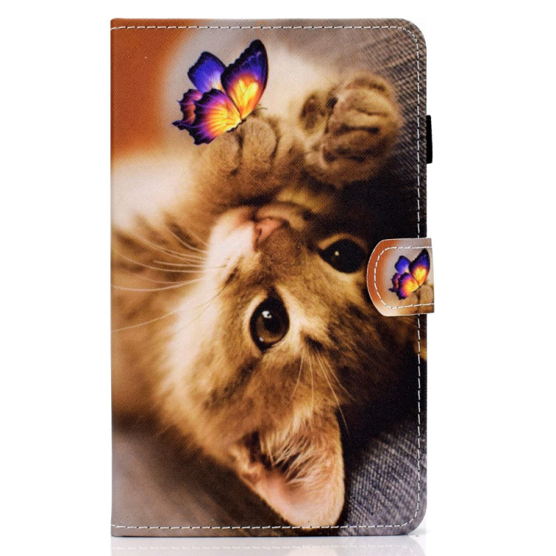 Housse Samsung Galaxy Tab A11 Plus / A9 Plus Papillon et Chat