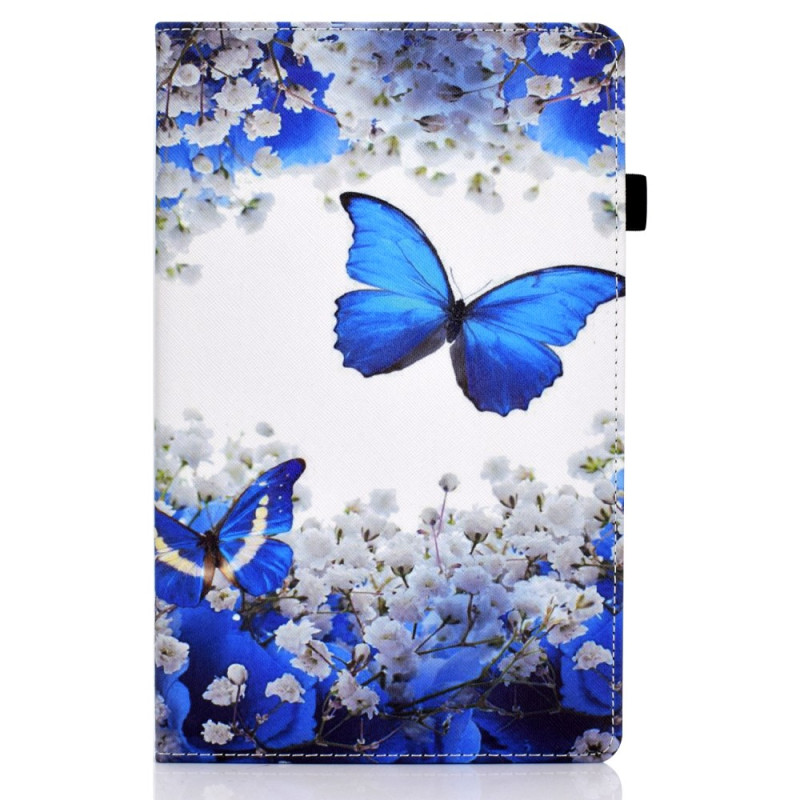 Étui Samsung Galaxy Tab A11 Plus / A9 Plus Papillons Bleus au Printemps