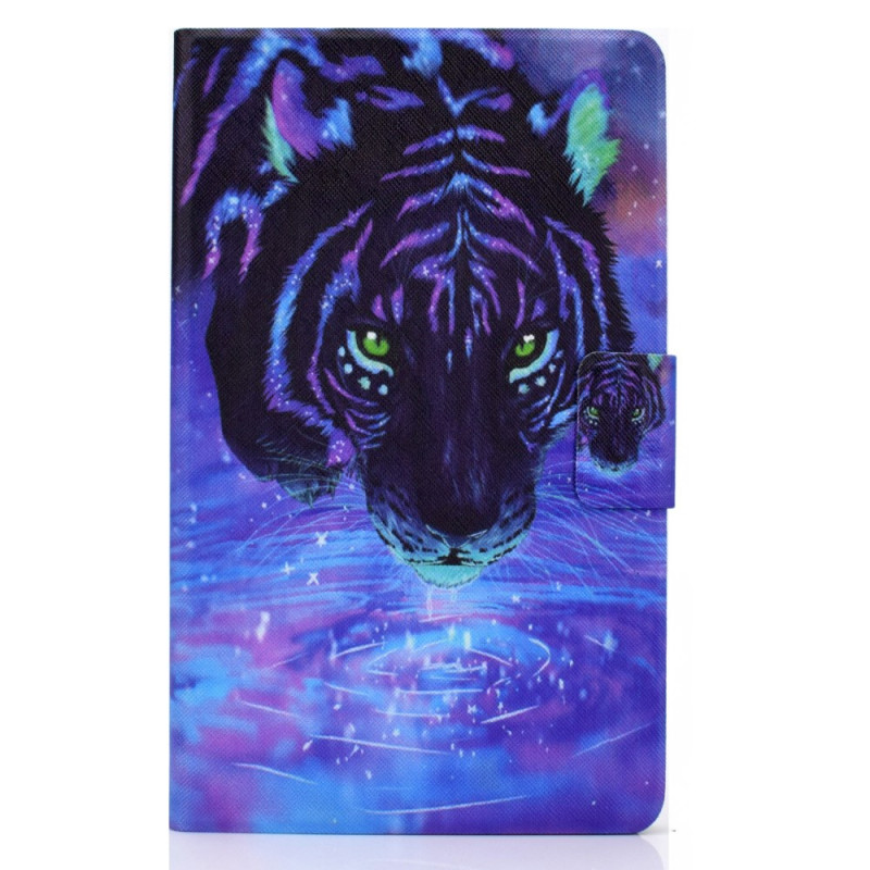 Housse Samsung Galaxy Tab A11 Plus / A9 Plus Tigre et Ciel Étoilé