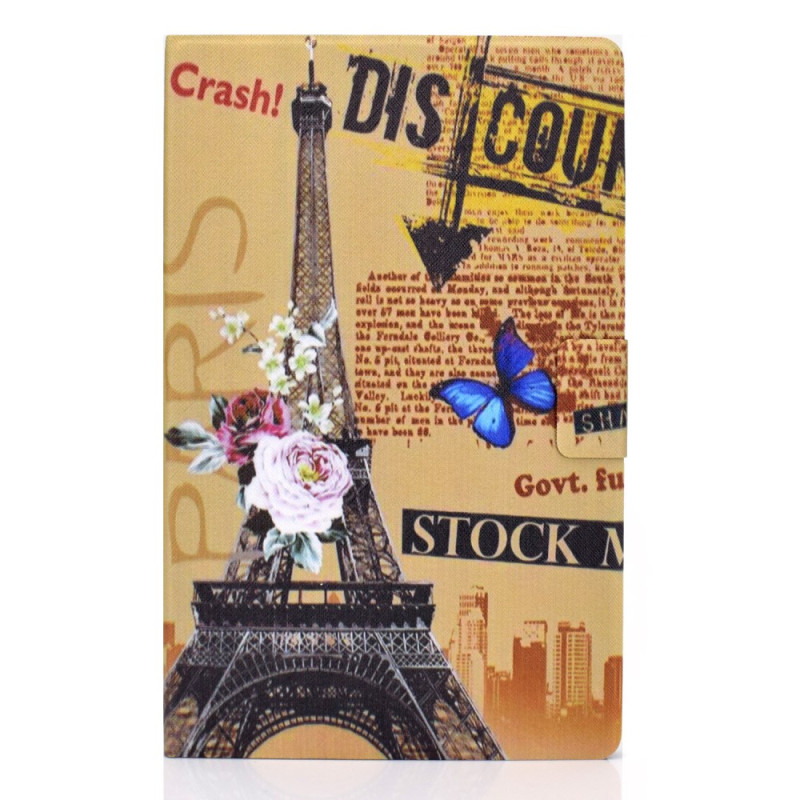 Housse Samsung Galaxy Tab A11 Plus / A9 Plus Tour Eiffel Vintage