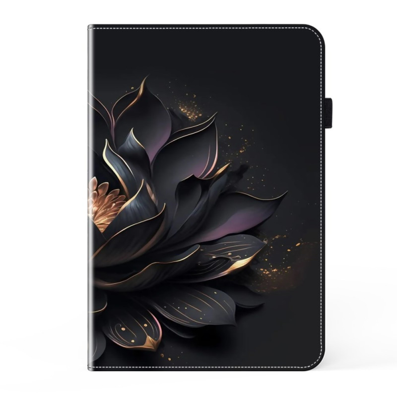 Housse Samsung Galaxy Tab A11 Plus / A9 Plus Fleur Noir