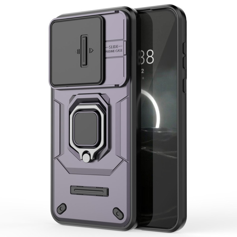 Coque Huawei Pura 70 Ring Résistante avec Protection Lentille Coulissante