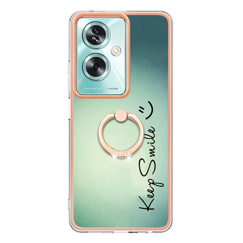 Coque Oppo A79 5G Anneau-Support Keep Smile