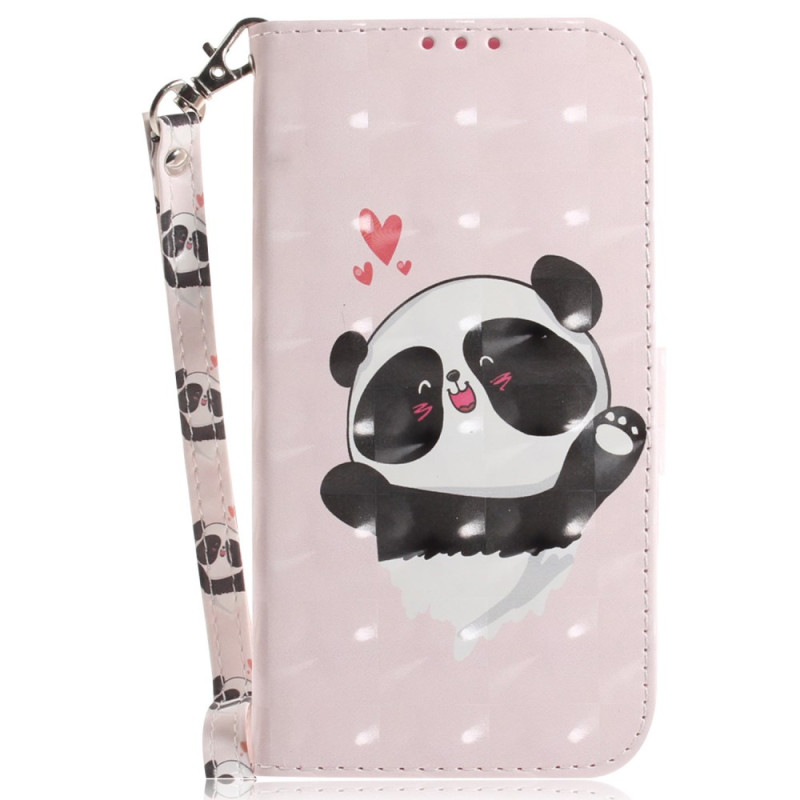 Housse Motorola Edge 50 Ultra Panda Love à Lanière