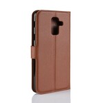 Housse Samsung Galaxy A6 Plus Simili Cuir Litchi Housse Samsung Galaxy A6 Plus Simili Cuir Litchi