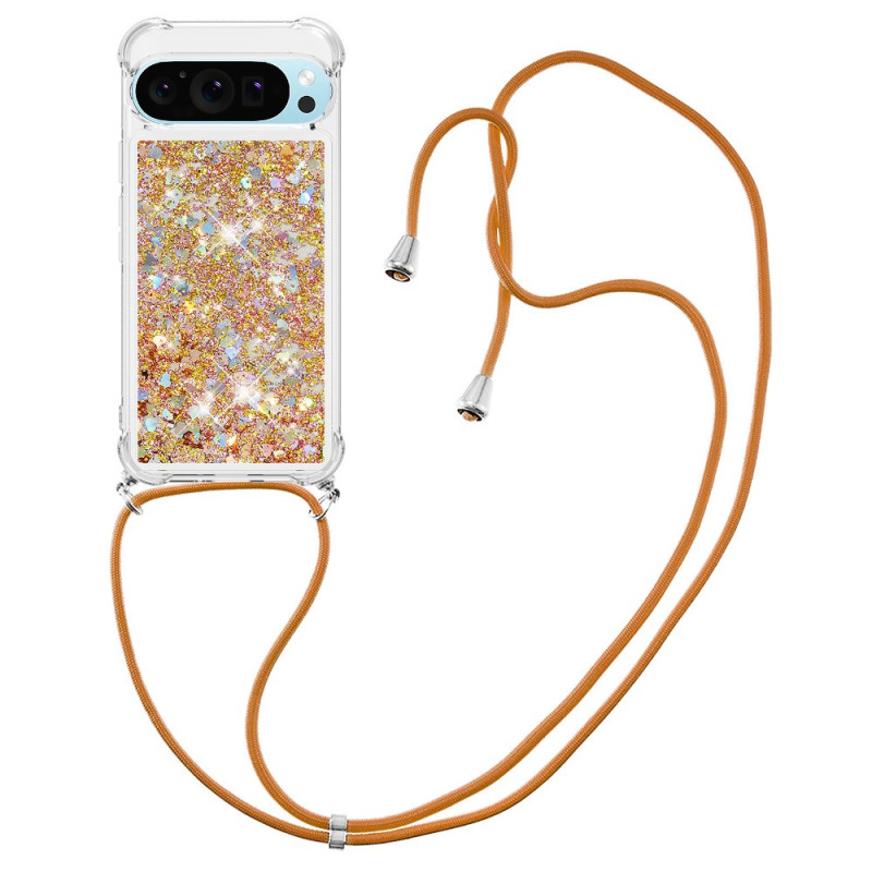 Coque à Cordon Google Pixel 9 Pro XL Paillettes