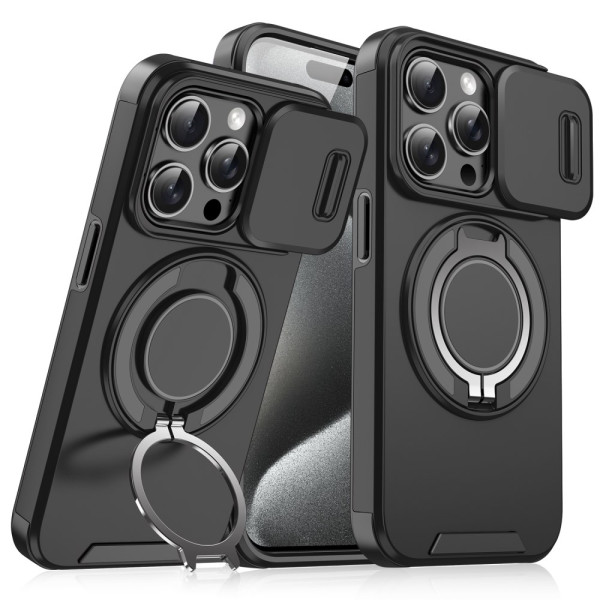 Coque iPhone 16 Pro Max Support et Protection Caméra Coulissante