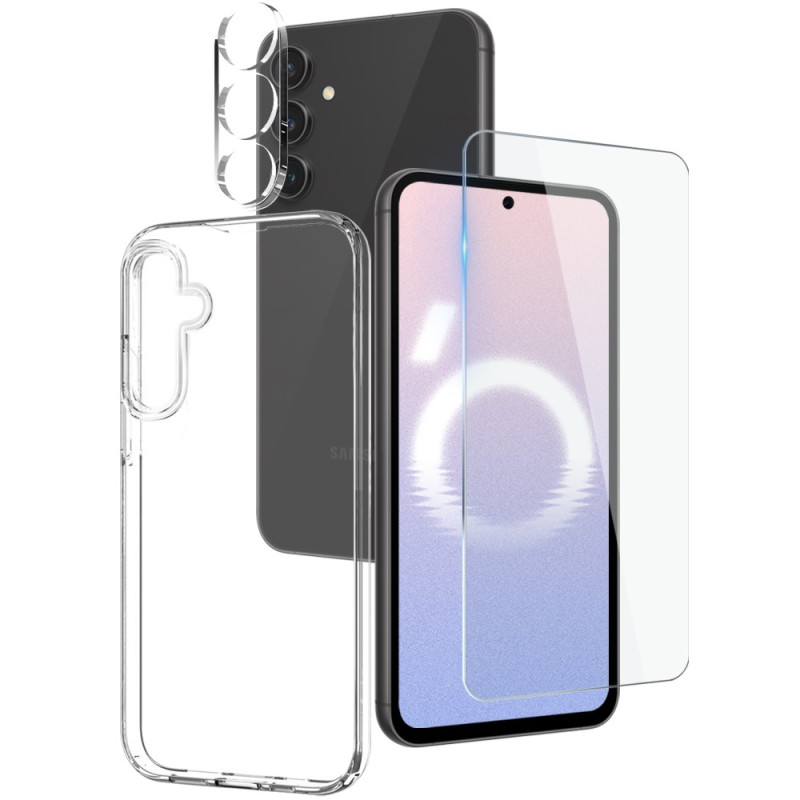 Coque Samsung Galaxy S24 FE 3-en-1 Protecteur Écran et Film Lentille NORTHJO