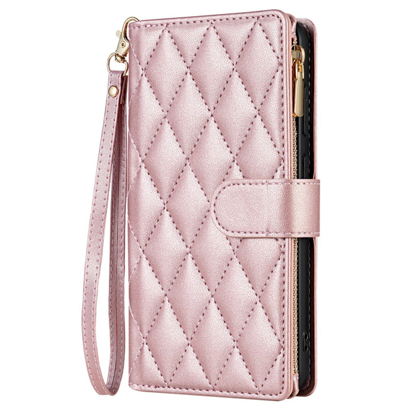 Housse Samsung Galaxy S24 FE Matelassée avec Lanière et Bandoulière