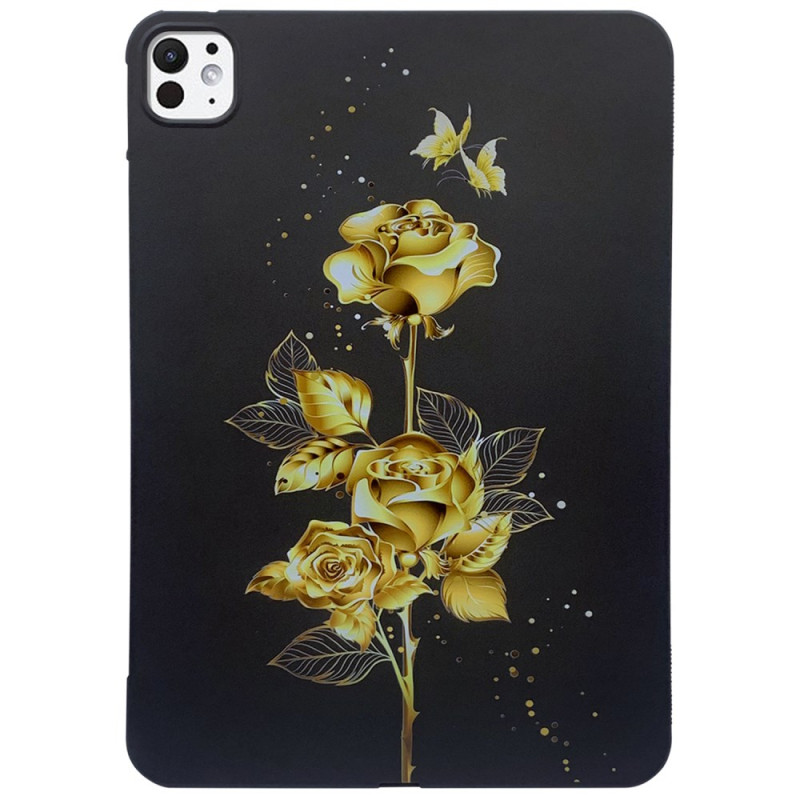Coque iPad Pro 13 (2024) Roses Dorées