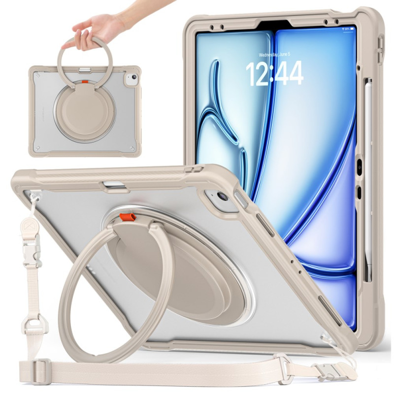 Coque iPad Air 13 (2025) (2024) / Pro 12.9" Support Rotatif et Bandoulière