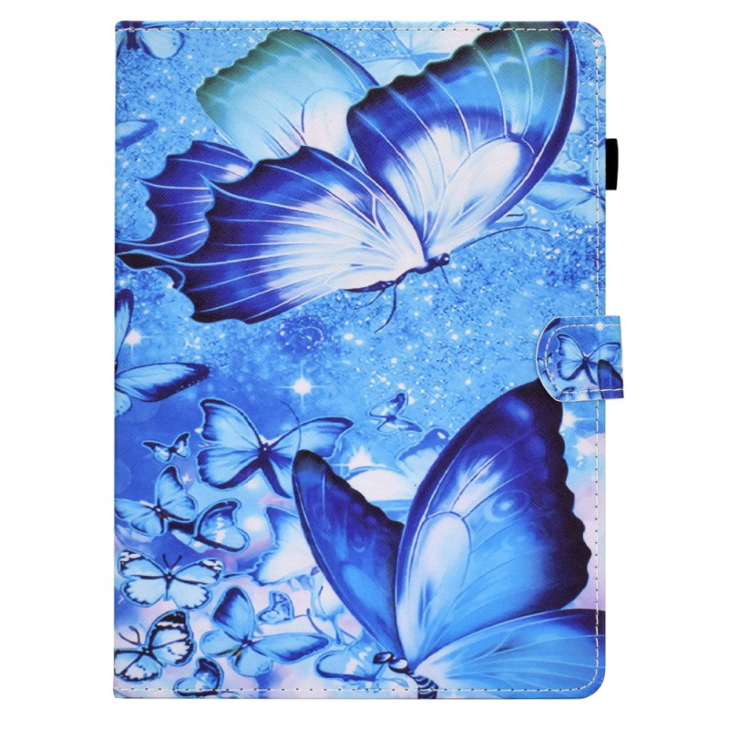 Étui iPad Air 11 (2025) (2024)/Air (2022) (2020)/ Pro 11 Vol de Papillons Bleus