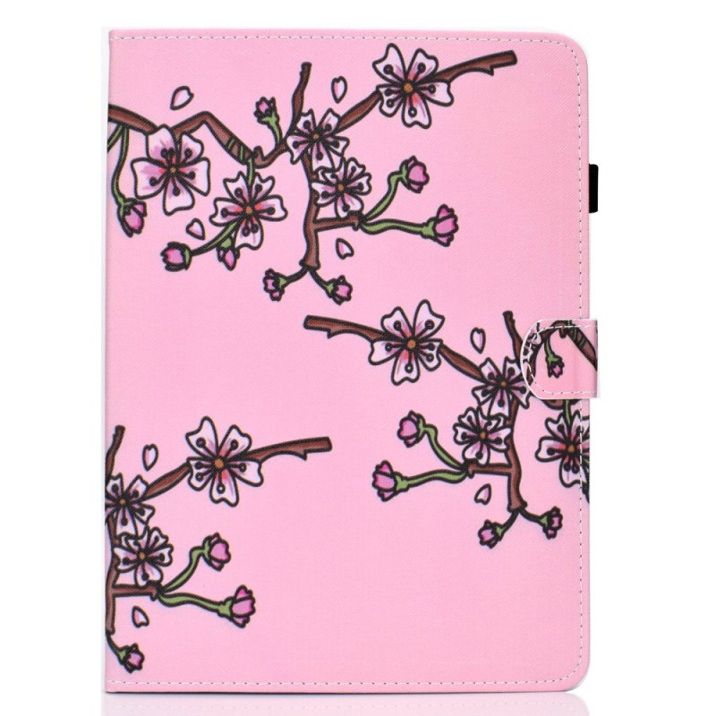 Étui iPad Air 11 (2025) (2024)/Air (2022) (2020)/ Pro 11 Fleurs de Prunier Rose