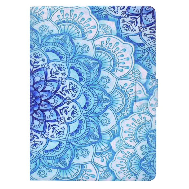 Étui iPad Air 11 (2025) (2024)/Air (2022) (2020)/ Pro 11 Fleur de Mandala Bleu