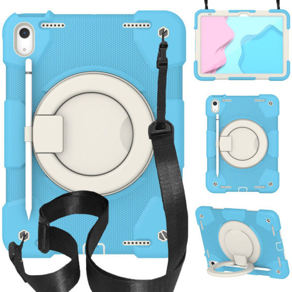 Coque iPad Air 11 (2025) (2024) Polyvalente Porte-Stylet et Bandoulière
