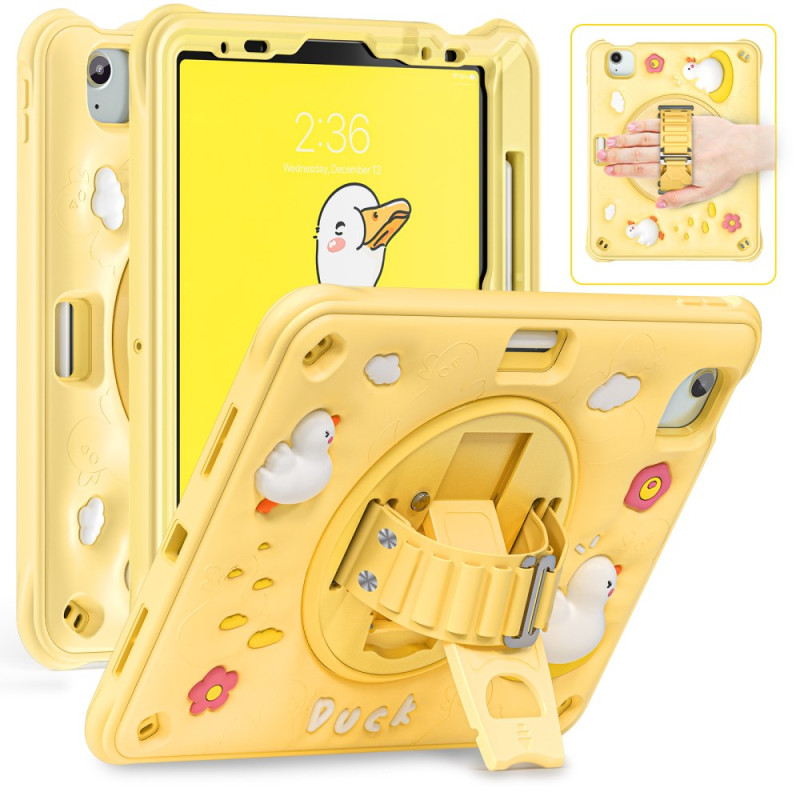 Coque iPad Air 11 (2025) (2024)/Air (2022) (2020)/ Pro 11 Kids Oiseau Sangle et Support