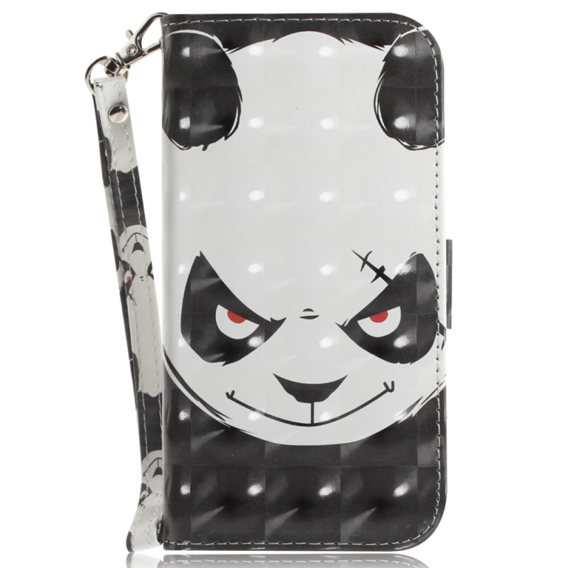 Housse Motorola Edge 60 Neo / 50 Neo Angry Panda à Lanière