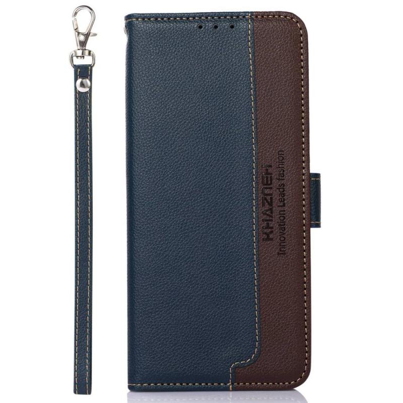 Housse Motorola Edge 60 Neo / 50 Neo Portefeuille RFID Bicolore KHAZNEH