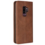 Flip Cover Samsung Galaxy S9 Plus Simili Cuir Coutures Flip Cover Samsung Galaxy S9 Plus Simili Cuir Coutures