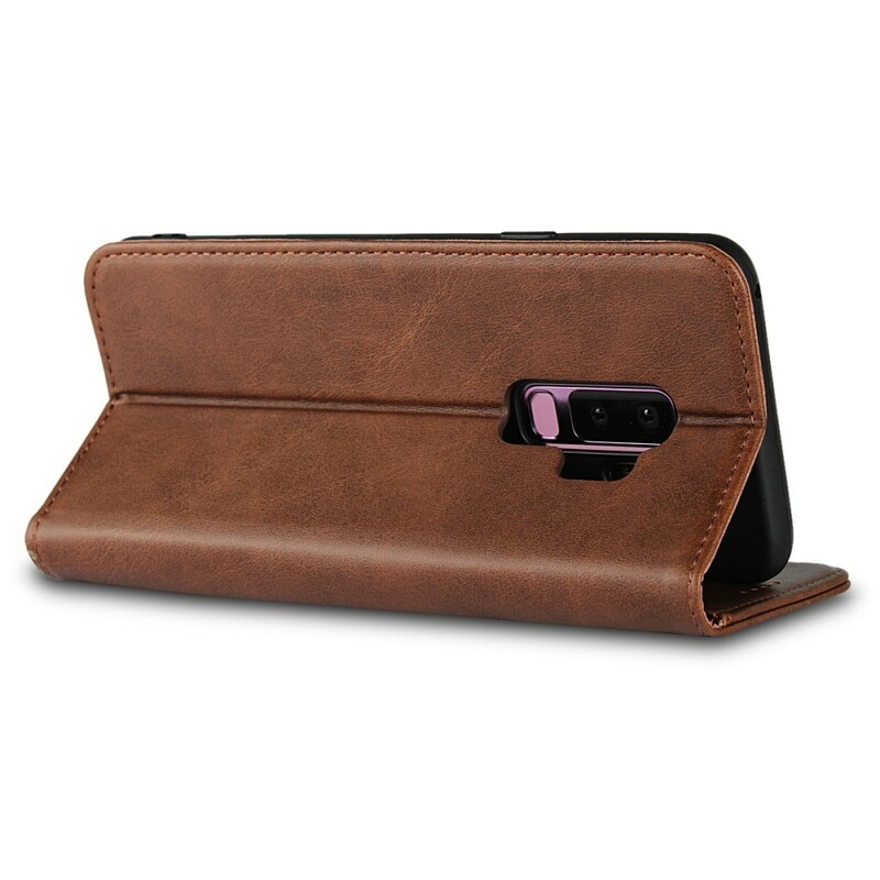 Flip Cover Samsung Galaxy S9 Plus Simili Cuir Coutures Flip Cover Samsung Galaxy S9 Plus Simili Cuir Coutures
