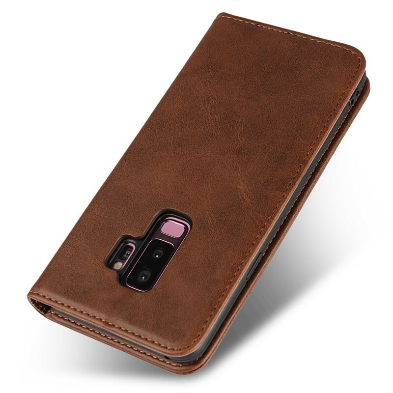 Flip Cover Samsung Galaxy S9 Plus Simili Cuir Coutures Flip Cover Samsung Galaxy S9 Plus Simili Cuir Coutures