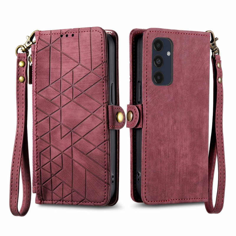 Housse Samsung Galaxy A16 4G / 5G Portefeuille Motif Géométrique