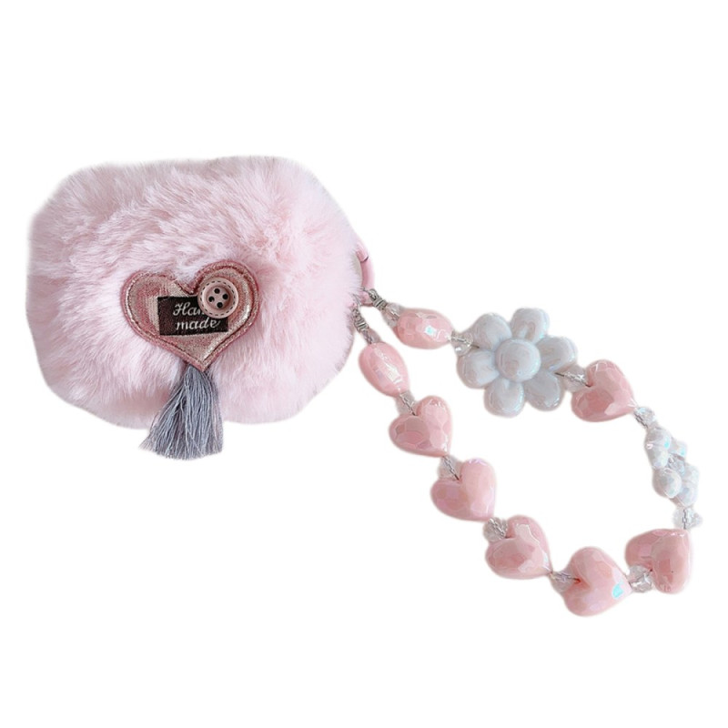 Coque AirPods Pro 2 Coeur Peluche et Pendentif