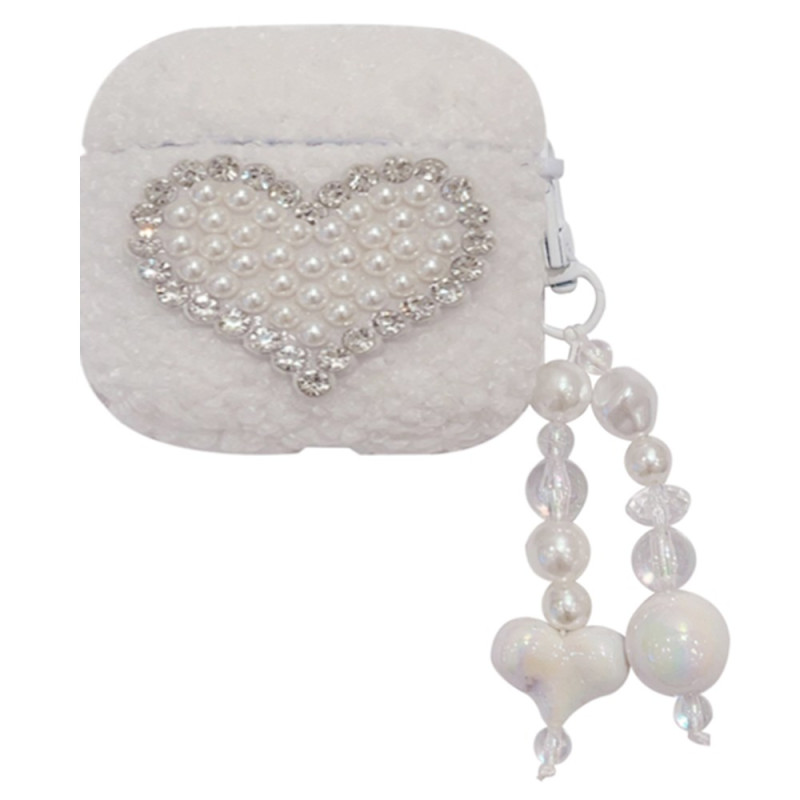 Coque AirPods 3 Peluche Coeur avec Pendentif