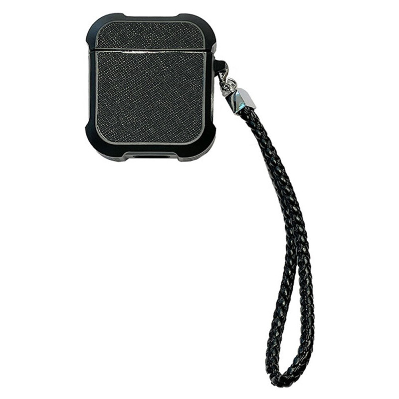 Coque AirPods 2 / 1  Effet Cuir avec Lanière