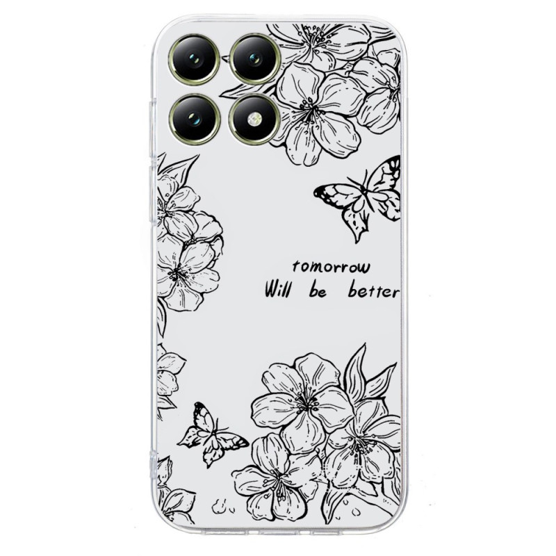 Coque Xiaomi 14T Fleurs et Papillon