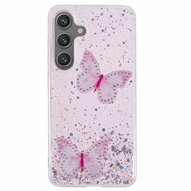 Coque Samsung Galaxy S25 Plus 5G Paillettes Papillons