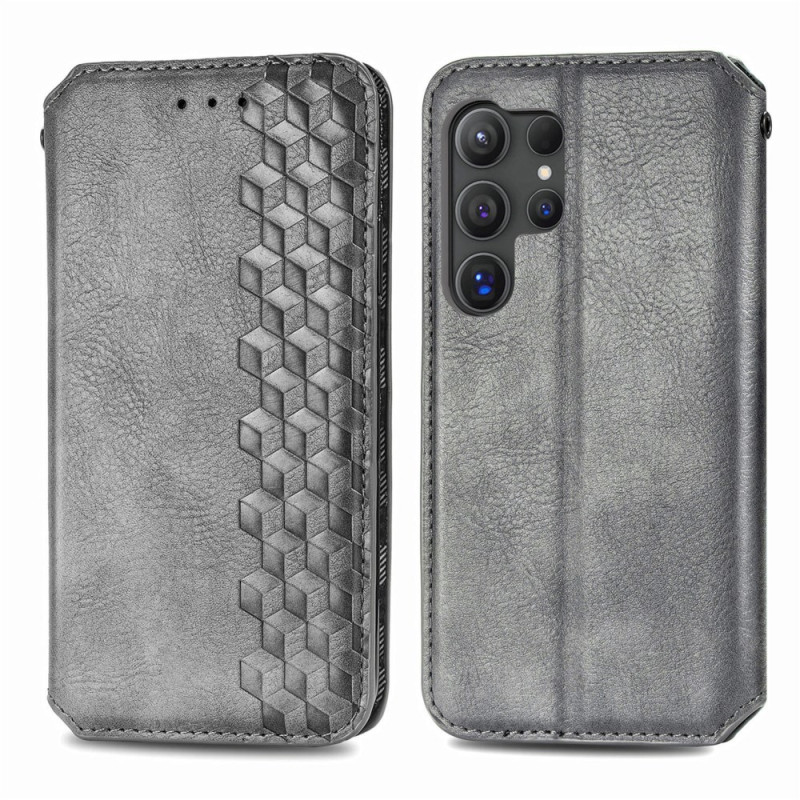 Flip Cover Samsung Galaxy S25 Ultra 5G Effet Cuir Frise Vintage