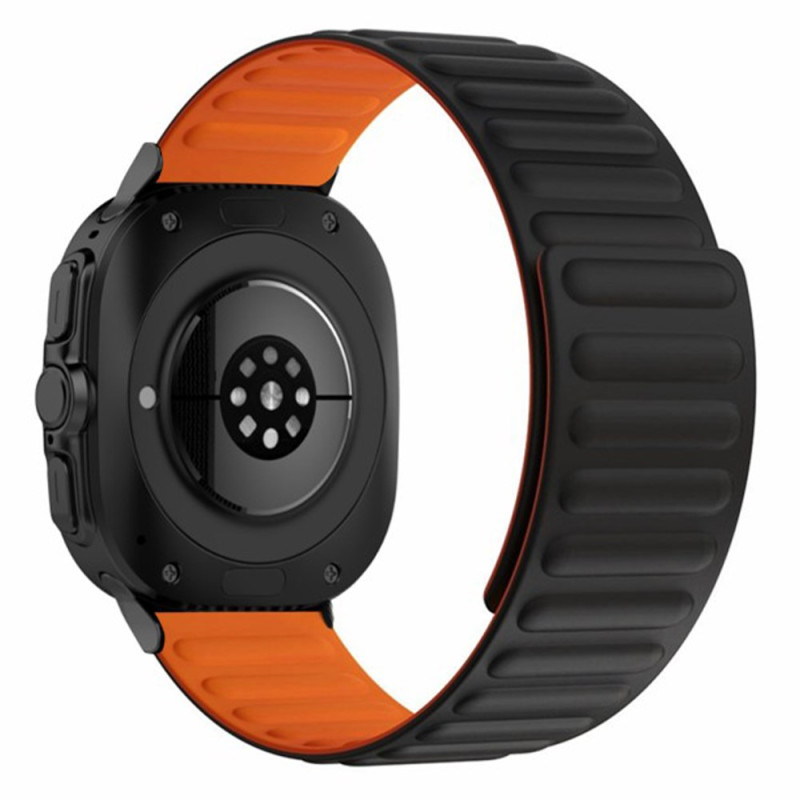 Bracelet Samsung Galaxy Watch Ultra 47mm Silicone avec Fermoir Métal