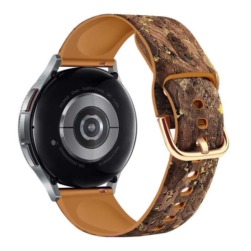 Bracelet Samsung Galaxy Watch6/5/4 / Classic Cuir de Bois