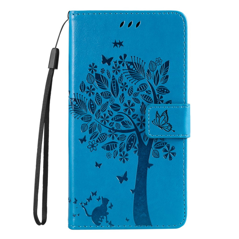 Housse Xiaomi Redmi Note 14 5G Chat et Arbre à Lnaière