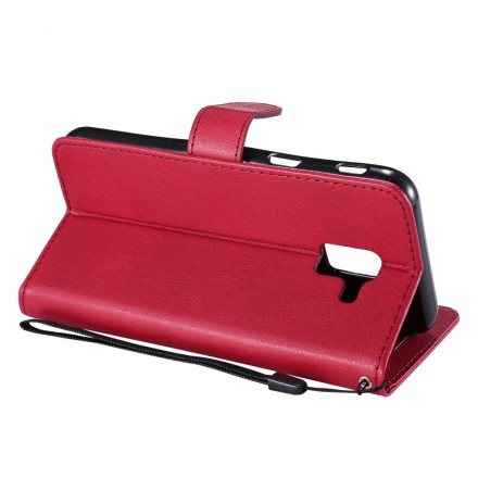 Housse Samsung Galaxy J6 Plus Effet Cuir à Lanière