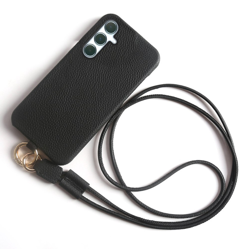 Coque à Cordon Samsung Galaxy A55 5G Cuir Véritable