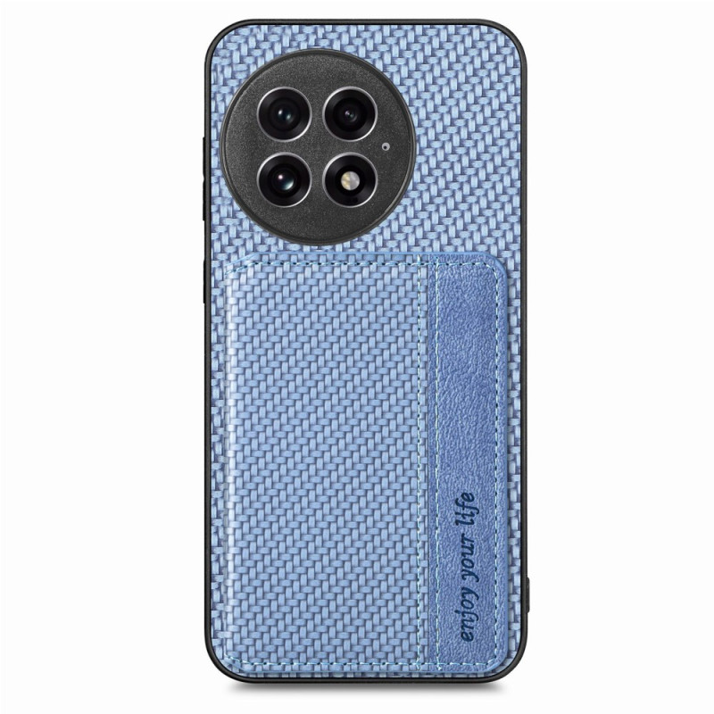 Coque OnePlus 13 Fibre Carbone Porte-Cartes Magnétique