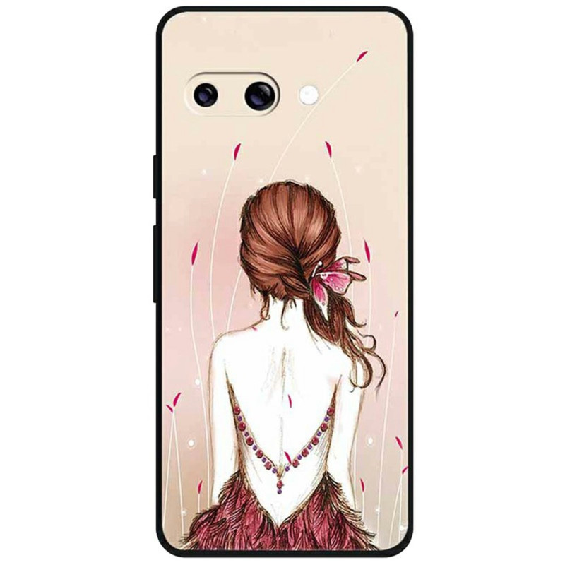 Coque Google Pixel 9A Fille Esquissée