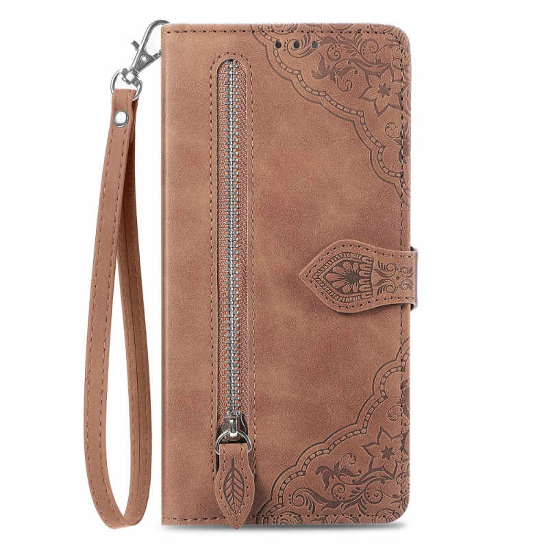 Housse iPhone 17E / 16E Pochette Zippée Design Dentelle