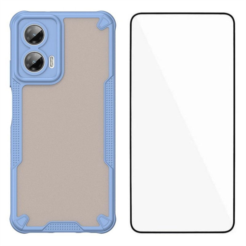 Coque Moto G35 5G Hybride avec Protecteur Écran WANLONFENG