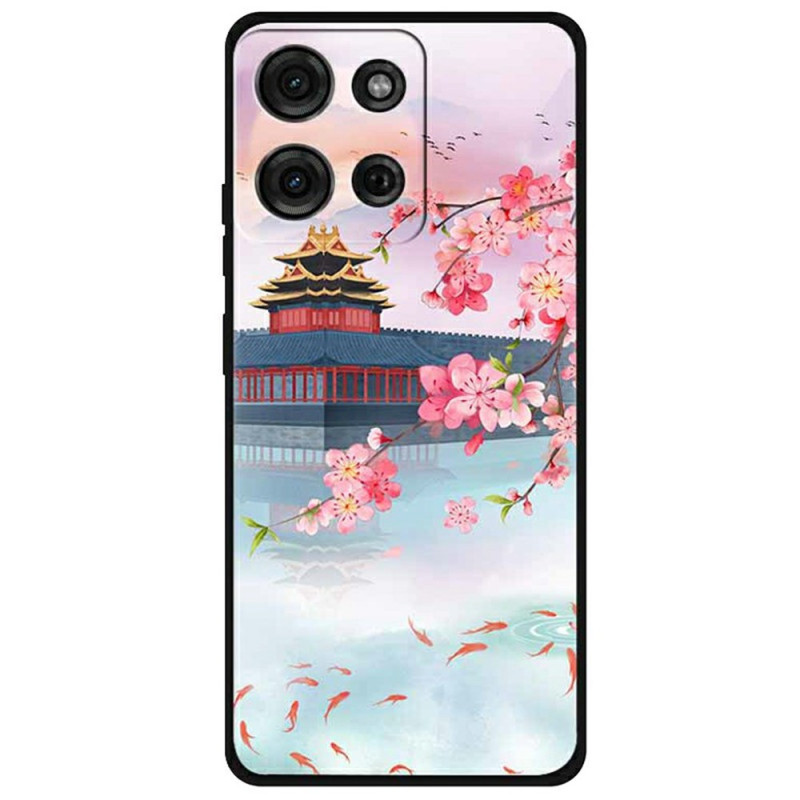 Coque Moto G75 5G Tour Ancienne et Poisson
