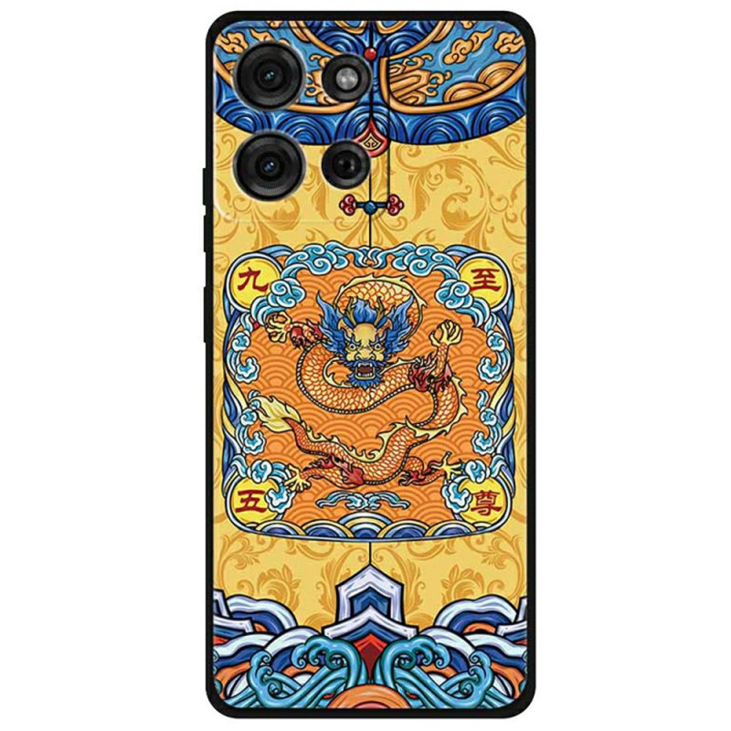 Coque Moto G75 5G Empereur et Dragon