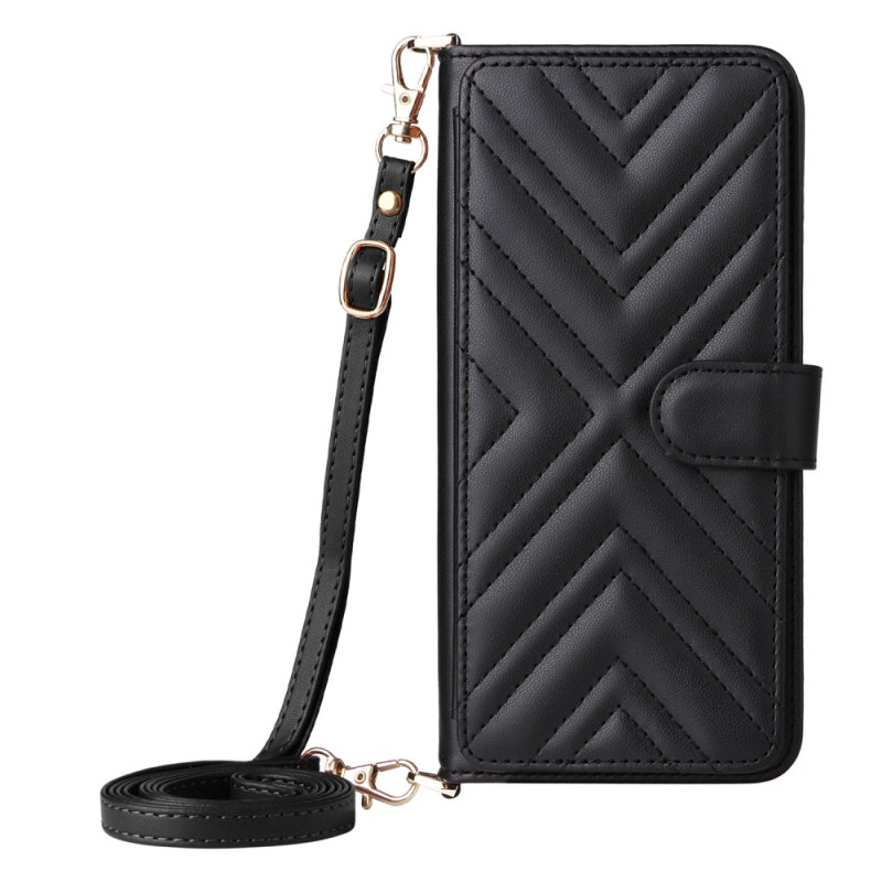 Housse Xiaomi Redmi Note 14 4G Portefeuille Premium avec Lanière et Bandoulière