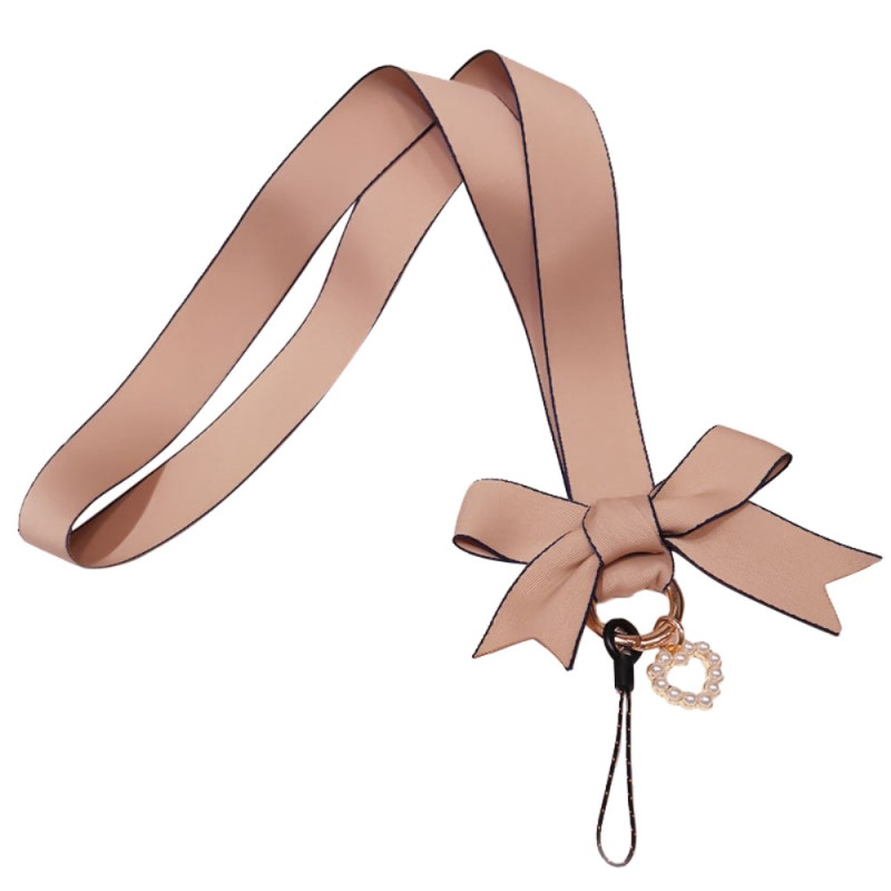 Lanière en Tissu avec Nœud Papillon pour Téléphone et Porte-clés