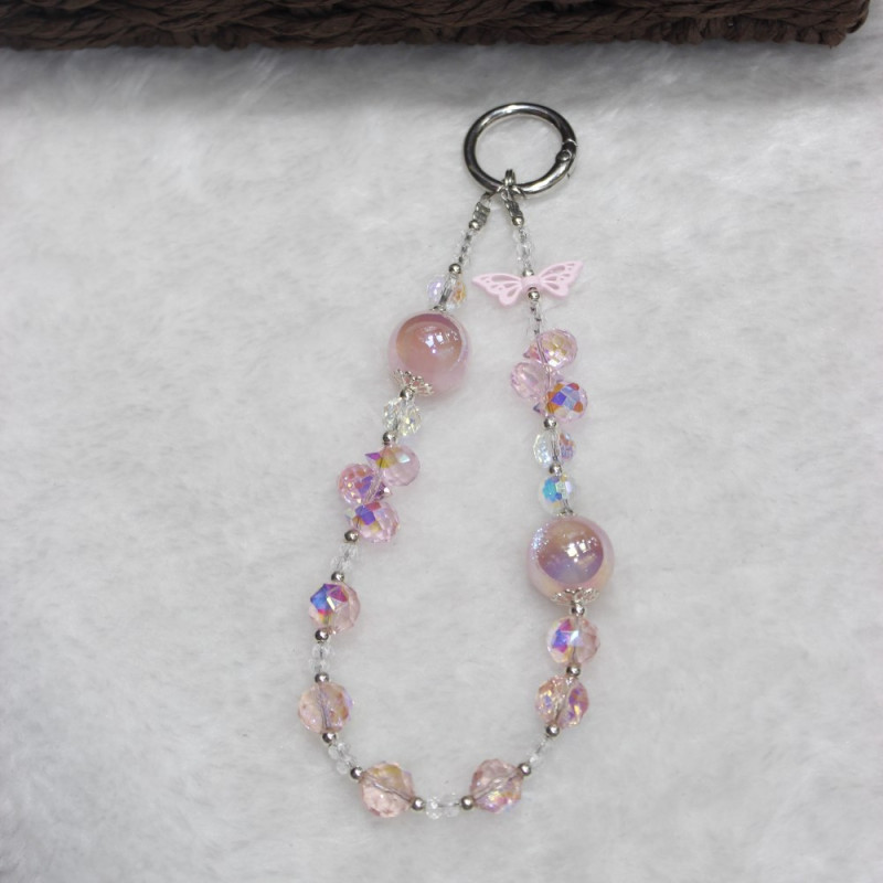 Bracelet pour SmartPhone Série Papillon et Perles en Cristal