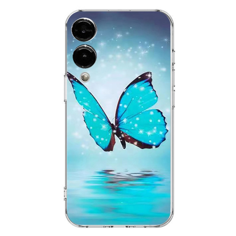 Coque Samsung Galaxy S25 Edge Papillon Bleu