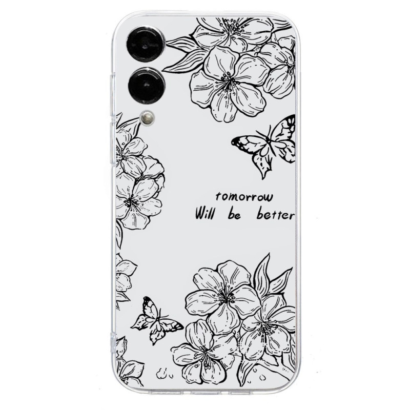 Coque Samsung Galaxy S25 Edge Graphique Papillons et Fleurs